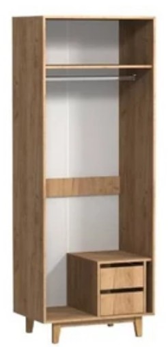 Шкаф двухдверный со скрытыми ящиками Кантри, ЛДСП/МДФ в Южно-Сахалинске - изображение 1
