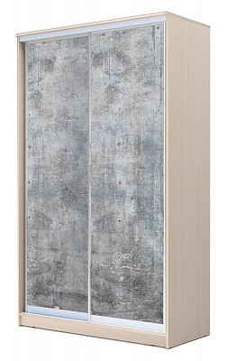 Шкаф 2-х дверный Хит-23-4-15-77-22, 2300х1500х420, Бетон Дуб млечный в Южно-Сахалинске - изображение