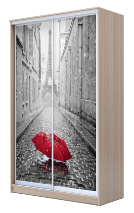Шкаф 2200х1200х420, Париж, зонтик ХИТ 22-4-12-77-02 Ясень Шимо Светлый в Южно-Сахалинске - изображение