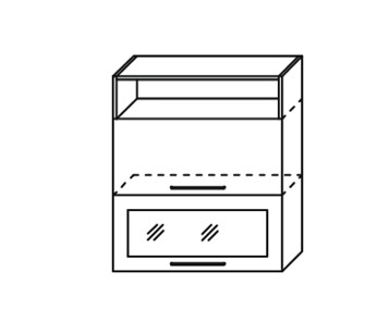 Шкаф кухонный Мыло, настенный с 2 откидными дверями и нишей 918*600*320, Ш2ОН 600 в Южно-Сахалинске - предосмотр