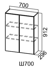 Кухонный шкаф Модус, Ш700/912, галифакс в Южно-Сахалинске - предосмотр