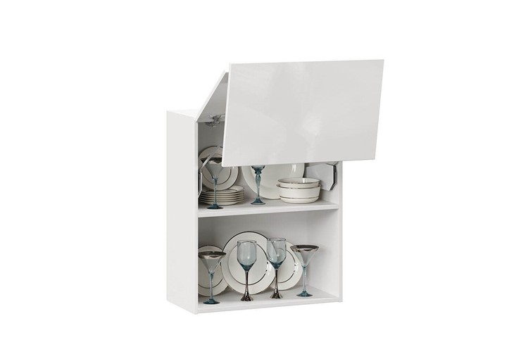 Шкаф горизонтальный кухонный 600 Шервуд, ЛД 281.970.000.173, белый/белый глянец в Южно-Сахалинске - изображение 1