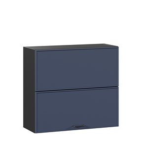 Навесной горизонтальный шкаф 800 Индиго ЛД 298.980.000.168, Чёрный/Тёмно-синий в Южно-Сахалинске