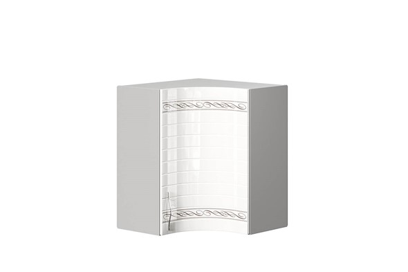 Кухонный шкаф угловой Анастасия 600 радиусный 016.311.000 белый в Южно-Сахалинске - изображение