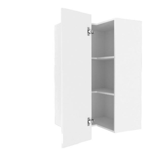 Шкаф кухонный угловой высокий Шервуд, ЛД 281.570.000.170, белый/белый глянец в Южно-Сахалинске - изображение 1