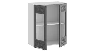 Шкаф на кухню Долорес 1В6С (Белый/Титан) в Южно-Сахалинске - предосмотр 1