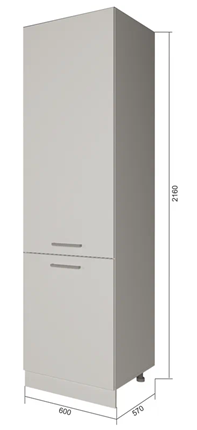 Шкаф-пенал на кухню П7 1, Антрацит/Белый в Южно-Сахалинске - изображение