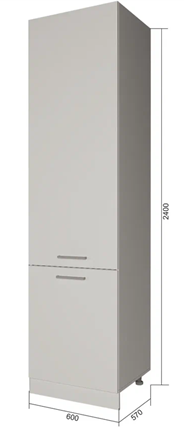 Кухонный шкаф-пенал П9 1, Серый/Антрацит в Южно-Сахалинске - изображение