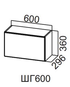 Кухонный шкаф Бостон ШГ6000/360, корпус белый, фасад МДФ белый глянец в Южно-Сахалинске