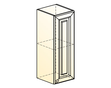 Кухонный навесной шкаф Мишель L200 H720 (1 дв. гл.) эмаль (белый/белый) в Южно-Сахалинске - предосмотр 1