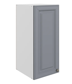 Навесной шкаф Мишель L300 H720 (1 дв. гл.) эмаль (белый/серый) в Южно-Сахалинске