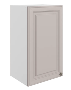 Шкаф навесной Мишель L400 H720 (1 дв. гл.) эмаль (белый/кофейный) в Южно-Сахалинске - предосмотр