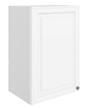 Шкаф навесной Мишель L450 H720 (1 дв. гл.) эмаль (белый/белый) в Южно-Сахалинске - изображение