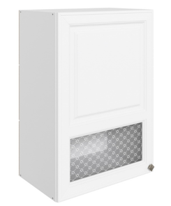 Навесной кухонный шкаф Мишель L500 H720 (1 дв. окош.) эмаль (белый/белый) в Южно-Сахалинске - предосмотр