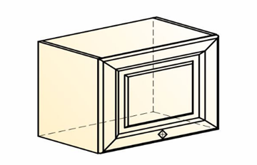 Кухонный навесной шкаф Мишель L500 Н360 (1 дв. гл.) эмаль (белый/белый) в Южно-Сахалинске - предосмотр 1