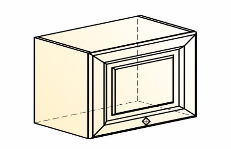 Кухонный навесной шкаф Мишель L500 Н360 (1 дв. гл.) эмаль (белый/белый) в Южно-Сахалинске - изображение 1
