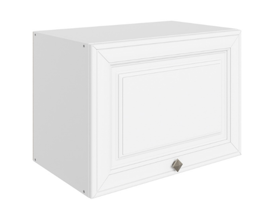 Кухонный навесной шкаф Мишель L500 Н360 (1 дв. гл.) эмаль (белый/белый) в Южно-Сахалинске - изображение
