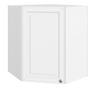 Навесной кухонный шкаф Мишель угловой L600x600 Н720 (1 дв. гл.) эмаль (белый/белый) в Южно-Сахалинске - предосмотр