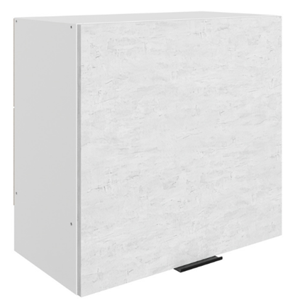 Шкаф навесной под вытяжку Стоун L600 Н566 (1 дв. гл.) (белый/белая скала) в Южно-Сахалинске - изображение