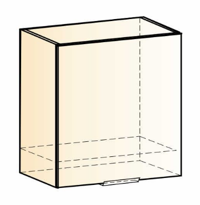 Шкаф навесной под вытяжку Стоун L600 Н566 (1 дв. гл.) (белый/камень темно-серый) в Южно-Сахалинске - изображение 1