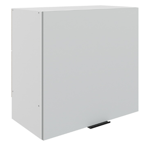 Кухонный навесной шкаф Стоун L600 Н566 (1 дв. гл.) (белый/лайт грей софттач) в Южно-Сахалинске - предосмотр