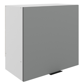 Навесной кухонный шкаф Стоун L600 Н566 (1 дв. гл.) (белый/оникс софттач) в Южно-Сахалинске - предосмотр