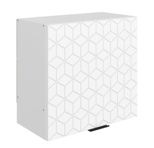 Кухонный шкаф Стоун L600 Н566 (1 дв. гл.) с фрезировкой (белый/джелато софттач) в Южно-Сахалинске - предосмотр