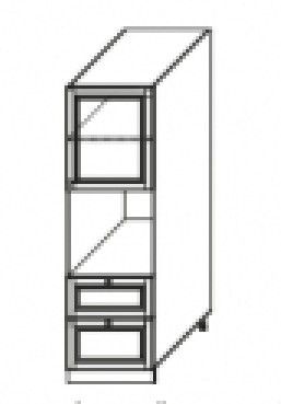 Кухонный шкаф-пенал Верона хозяйственный В-5 2340*600*580мм, матовый в Южно-Сахалинске - изображение