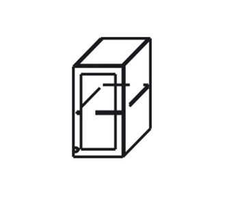 Кухонный шкаф Верона настенный однодверный с полкой 718*200*320 мм, глянец/софт в Южно-Сахалинске