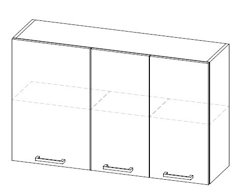 Навесной шкаф Эконика 62*100*28 см в Южно-Сахалинске - изображение 1