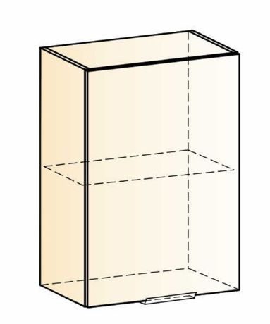 Навесной шкаф Стоун L500 Н720 (1 дв. гл.) (белый/джелато софттач) в Южно-Сахалинске - изображение 1