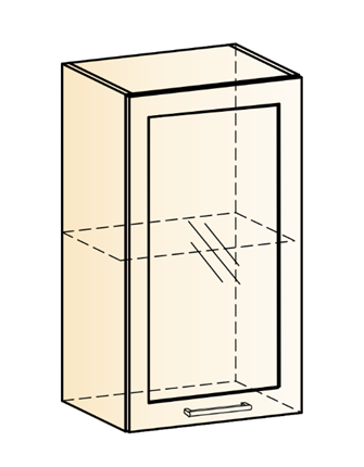 Кухонный шкаф Яна L400 Н720 (1 дв. рам.) в Южно-Сахалинске - изображение