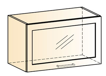 Шкаф навесной Яна L600 Н360 (1 дв. рам.) в Южно-Сахалинске - предосмотр