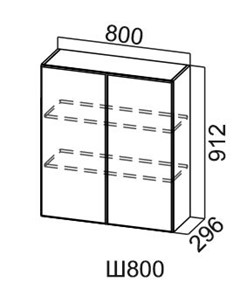 Навесной шкаф Модус, Ш800/912, галифакс в Южно-Сахалинске - предосмотр