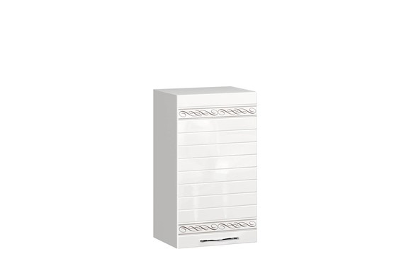 Навесной кухонный шкаф Анастасия 400 007.061.000 белый глянец в Южно-Сахалинске - изображение