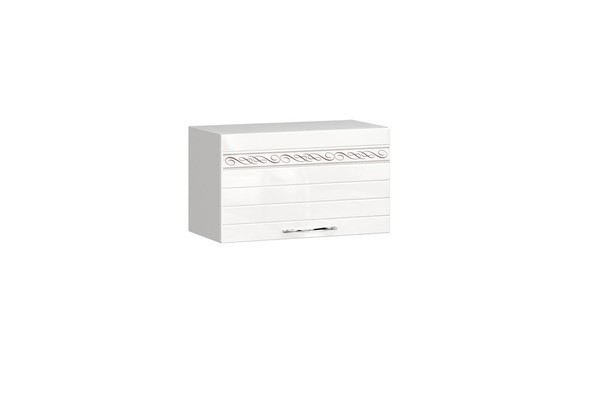 Кухонный шкаф для вытяжки Анастасия 600 002.021.000 белый глянец в Южно-Сахалинске - изображение