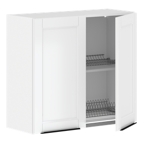 Кухонный шкаф навесной с посудосушителем SICILIA Белый MHSU 8072.1C (800х320х720) в Южно-Сахалинске - предосмотр