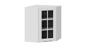 Кухонный угловой шкаф Скай ВУ45_72-(40)_1ДРс (Белоснежный софт) в Южно-Сахалинске