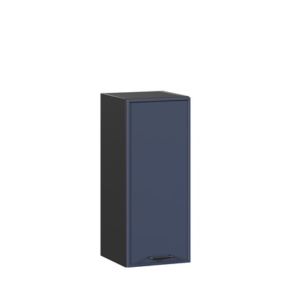 Шкаф навесной 300 Индиго ЛД 298.310.000.142, Чёрный/Тёмно-синий в Южно-Сахалинске - изображение