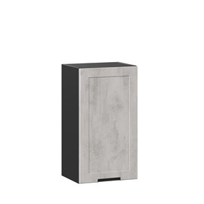 Кухонный шкаф 400 Джамис ЛД 296.320.000.059, Черный/Белый камень в Южно-Сахалинске