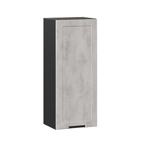 Кухонный шкаф 400 высокий Джамис ЛД 296.420.000.067, Чёрный/Белый камень в Южно-Сахалинске