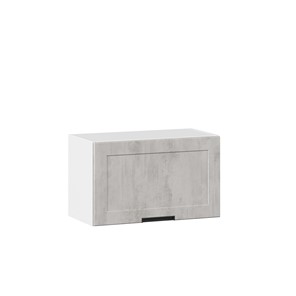 Навесной кухонный шкаф 600 горизонтальный Джамис ЛД 296.710.000.035, Белый/Белый камень в Южно-Сахалинске - предосмотр