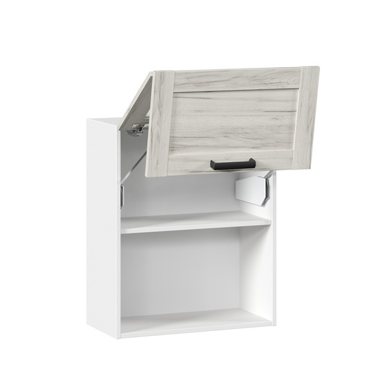 Навесной кухонный шкаф 600 горизонтальный с 2 складными дверями Винченца 234.970.000.045, Белый/Дуб Крафт белый в Южно-Сахалинске - изображение 1