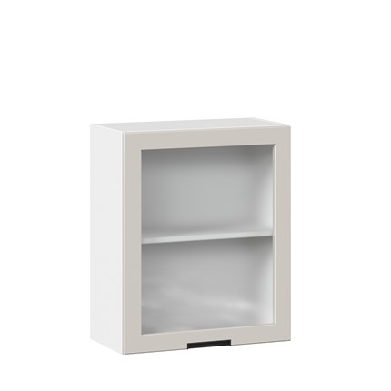 Кухонный шкаф 600 со стеклом Джамис ЛД 296.350.000.105, Белый/Кашмир в Южно-Сахалинске - изображение