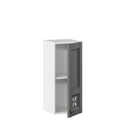 Кухонный навесной шкаф Амели-3 300 ЛД 299.310.000.021, Белый/Оникс серый в Южно-Сахалинске - изображение 1