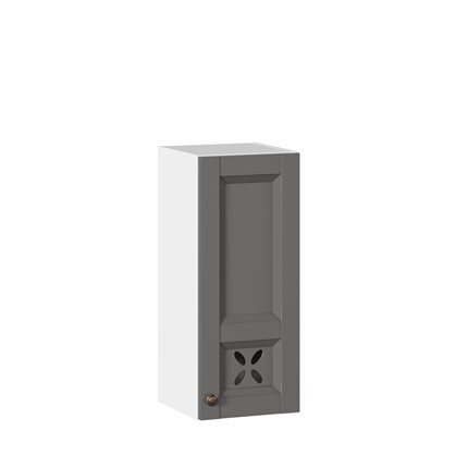 Кухонный навесной шкаф Амели-3 300 ЛД 299.310.000.021, Белый/Оникс серый в Южно-Сахалинске - изображение