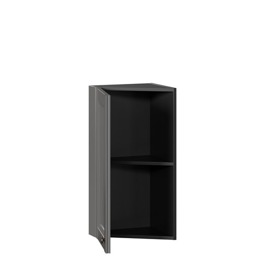 Кухонный навесной шкаф Амели-3 350 окончание ЛД 299.690.000.060, Черный/Оникс серый в Южно-Сахалинске - изображение 1
