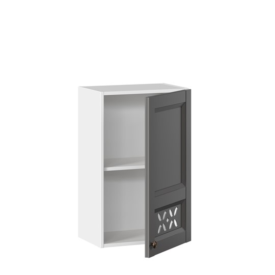 Кухонный навесной шкаф Амели-3 450 ЛД 299.330.000.027, Белый/Оникс серый в Южно-Сахалинске - изображение 1