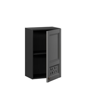 Кухонный навесной шкаф Амели-3 450 ЛД 299.330.000.028, Черный/Оникс серый в Южно-Сахалинске - предосмотр 1