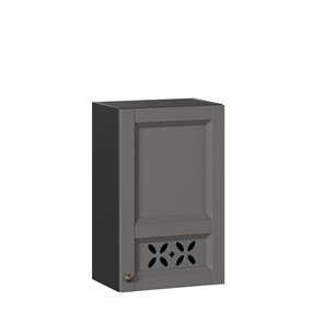 Кухонный навесной шкаф Амели-3 450 ЛД 299.330.000.028, Черный/Оникс серый в Южно-Сахалинске - предосмотр